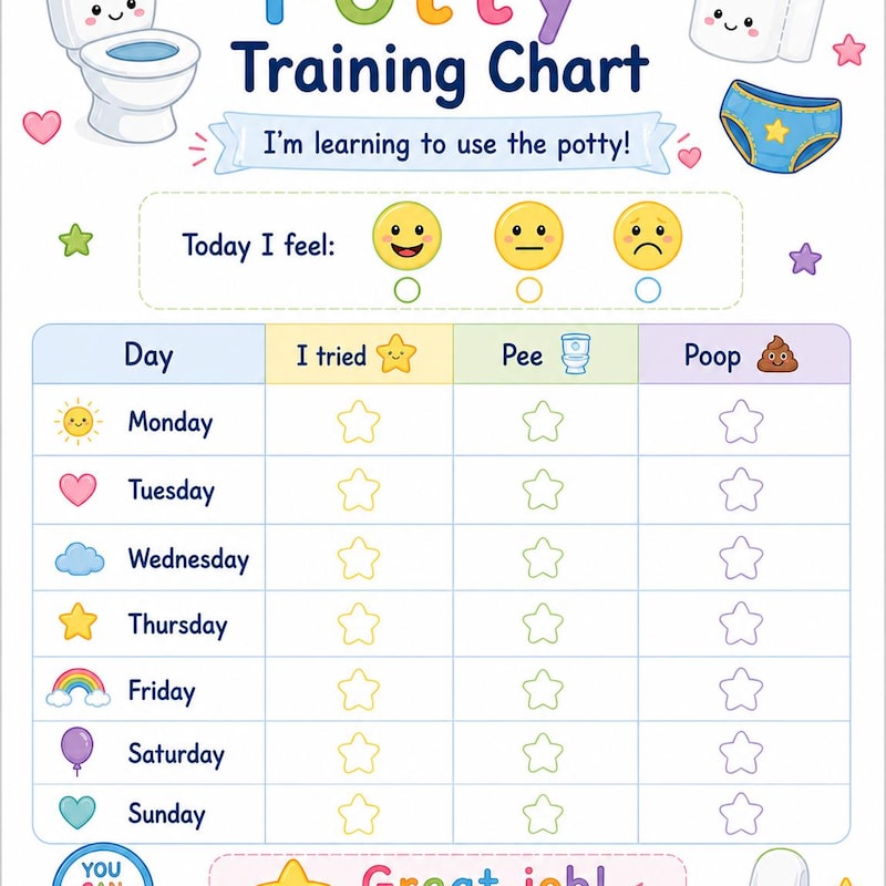 Kids Poop and Pee Tracker - Etsy