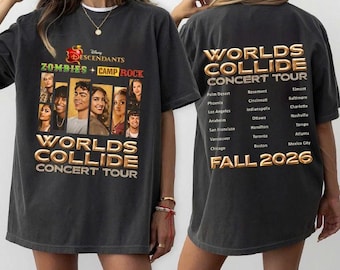 Disney Descendants x Zombies x Camp Rock PNG | Worlds Collide Tour 2026 Graphic | Musical Stars Squad Art | Digital Download