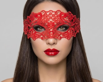 Women Lace Masquerade Mask | Venetian Floral Eye Mask for Parties, Weddings & Costume Events