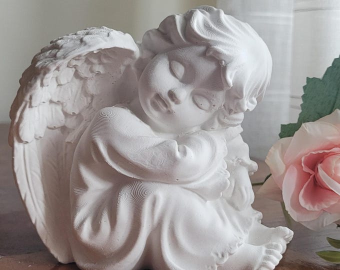 Guardian angel from Raysin, gift for christening or birth, keepsake angel figurine, minimalist decoration, loving gift