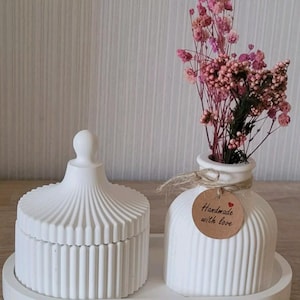 RAYSIN-Set-Vase -Schmuckdose-ovales Tablett-Geschenkidee-Wohnaccessoire-scandic Style