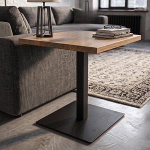 Side Table Base: Industrial Metal Base for Coffee & Bar Tables, Any Size