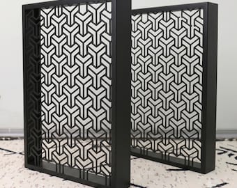 Cut Out Geometric Table Legs: Metal Base for Wooden & Glass Table Tops