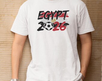Football Supporters Sports Gift, Egypt Flag Animated Tribute Graphic Tee, Soccer World Tournament Inspired Design Unisex T-Shirt