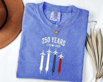 1776 Vintage Top, Patriotic Fighter Jet Tshirt, USA 250th Anniversary Shirt, Independence Day Gift For Dad, Distressed American Flag Tee