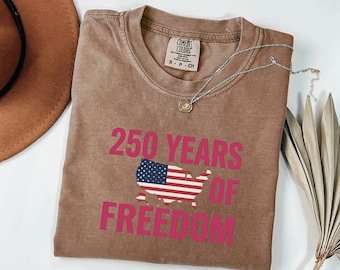 USA Anniversary Top, July Fourth Gift Men, 250 Years Freedom Tee, Patriotic Apparel, US Map Flag Tee