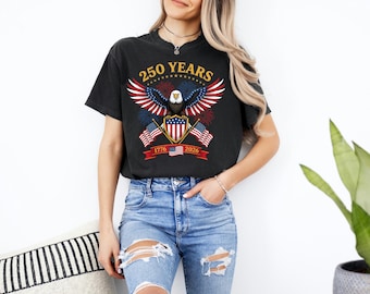 1776 To 2026 Apparel, Independence Day Comfort Colors, USA Birthday Outfit, Patriotic Eagle Tee, July Fourth Men Gift, America 250th T-Shirt