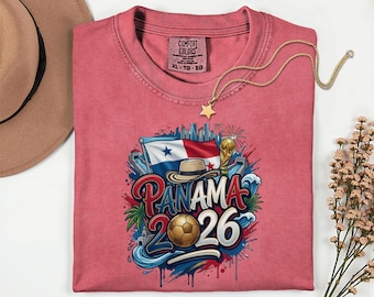 Panama 2026 Soccer Shirt Comfort Colors®, Football Sports Fans Support Gift, Country World Tournament Graphic Tee, Unisex T-Shirt