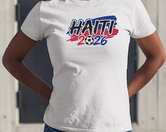 Soccer World Tournament Inspired Design, Haiti Flag Animated Tribute for Fans Graphic Tee, Football Supporters Sports Gift Unisex T-Shirt