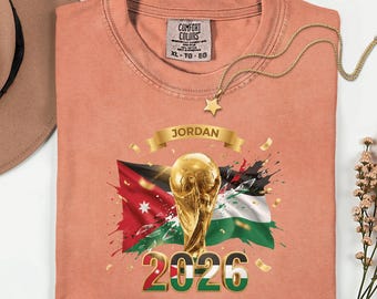 Comfort Colors Soccer Shirt, Golden Trophy Flag Tee, Retro Match Day Apparel