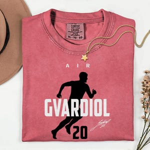 Comfort Colors® Air Gvardiol 20 Soccer Player Tribute Graphic Tee, Croatia Football Star Signature Design, 2026 World Cup Fan Unisex T-Shirt image 14