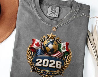 2026 Soccer Shirt, USA Canada Mexico Tee, North America Football, Soccer Fan Gift, Vintage Graphic Tshirt, Soccer Lover Clothing