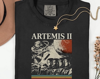 Artemis Moon Shirt NASA Inspired Space Graphic Tee Vintage Astronaut Design Retro Cosmic Gift Unisex Outfit Galaxy Exploration 2026