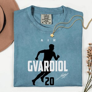 Comfort Colors® Air Gvardiol 20 Soccer Player Tribute Graphic Tee, Croatia Football Star Signature Design, 2026 World Cup Fan Unisex T-Shirt image 2