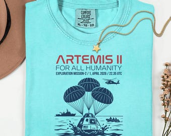 Artemis Moon Landing Shirt Space Exploration Tee NASA Inspired Graphic Astronaut Capsule Splash Ocean Mission Gift Unisex Apparel