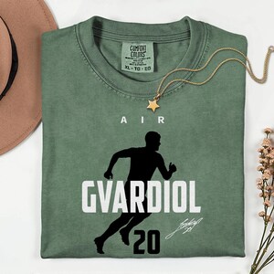 Comfort Colors® Air Gvardiol 20 Soccer Player Tribute Graphic Tee, Croatia Football Star Signature Design, 2026 World Cup Fan Unisex T-Shirt image 9