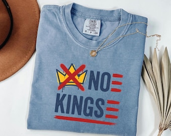 No Kings Shirt, Grunge Anti Maga Tee, Pro Democracy Merch, 2026 Election Gift For Liberal, Progressive Activist Top