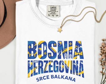 Bosnia and Herzegovina Shirt Srce Balkana T-shirt Balkan Heritage Gift Mostar Sarajevo Vintage Graphic Tee Retro Souvenir Apparel