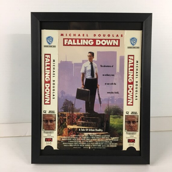 Falling Down Movie Vhs Box Art Mounted In Wood Frame Wall Etsy Falling Down Movie Vhs Box Art Mounted In Wood Frame Wall Etsy