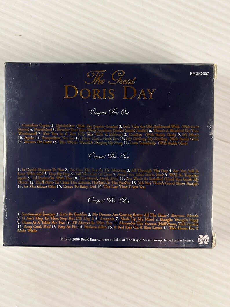 The Great Doris Day 3 CD Set NEW 2000 RedX Entertainment image 2