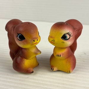 Vintage Squirrel Chipmunk Salt and Pepper Shakers