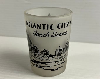 Vintage Atlantic City, N.J., Beach Scene 4 oz. Shot Glass