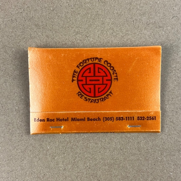 The Fortune Cookie Restaurant, Eden Roc Hotel, Miami Beach (Vintage Matchbook)