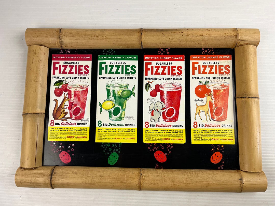 Vintage Fizzies Sign Sparkling Soft Drink Tablets Tiki Lounge Etsy