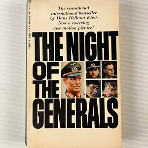 The Night of the Generals by Hans Hellmut Kirst Vintage Paperback Book 1967 Movie Tie-in Bantam Edition image 1