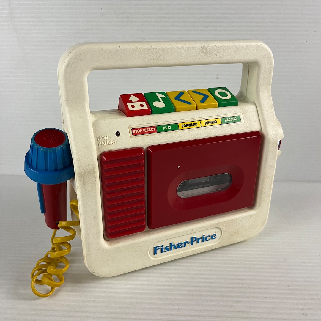 Fisherprice Cassette Player Recorder & Tape With Microphone Etsy
