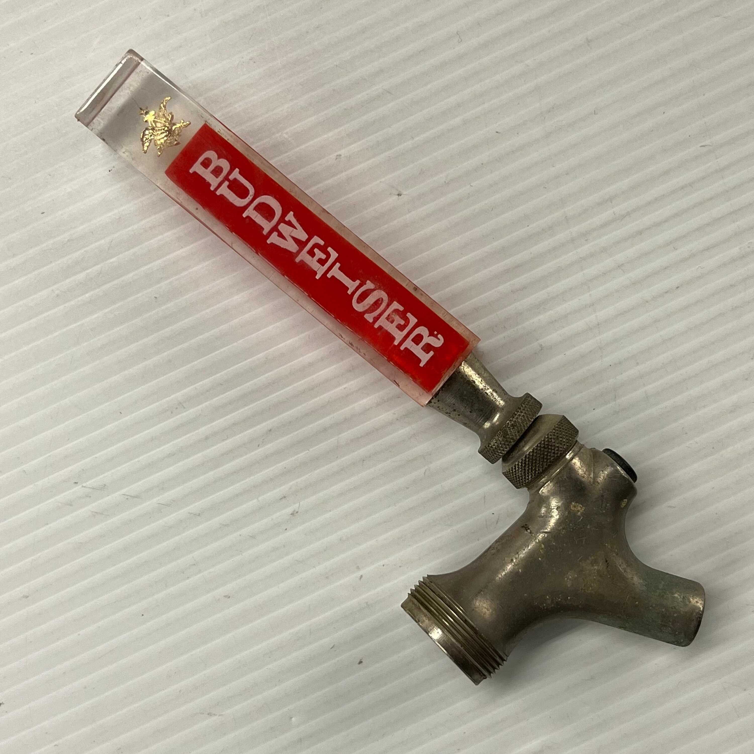 nice BUD STICK Budweiser SHORT BEER TAP HANDLE marker TAPPER keg knob