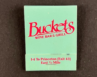 Buckets Wine Bar & Grill, Orlando, Florida - Vintage Matchbook
