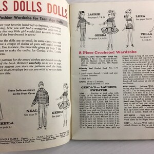 Doll Wardrobe Vintage Paperback Book 1964 Coats & Clark Inc. image 7