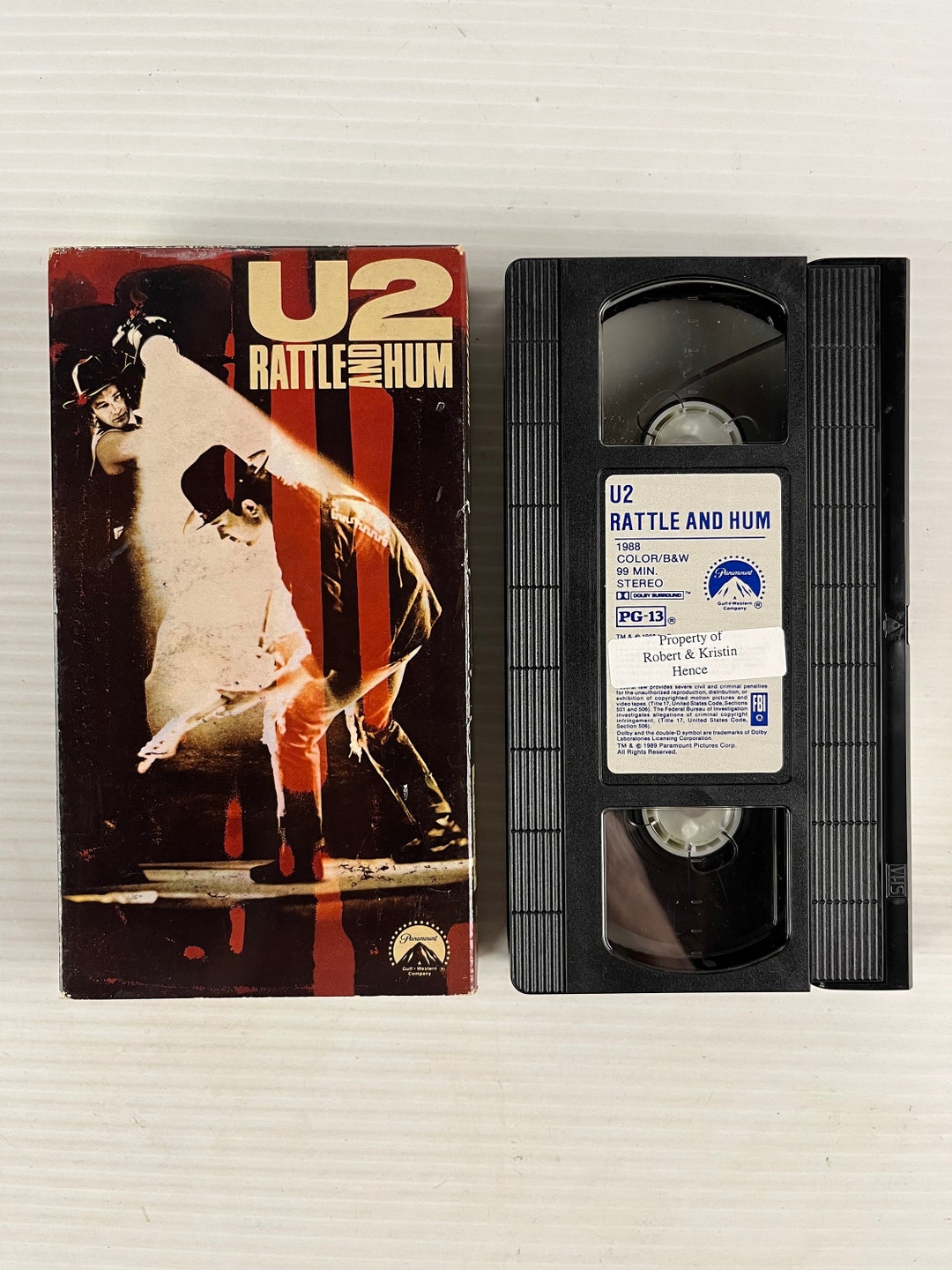 U2 Rattle and Hum VHS Video Tape 1989 Paramount Etsy