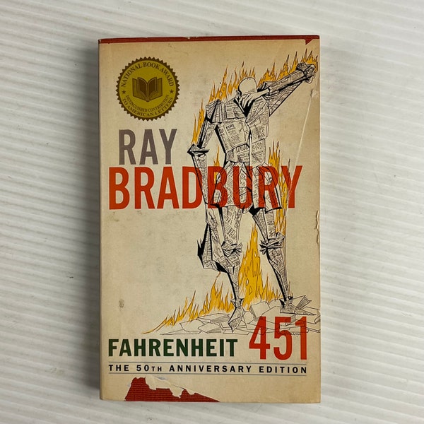 Fahrenheit 451 by Ray Bradbury – The 50th Anniversary Edition (Vintage Paperback) – 1991 – A Del Rey Book