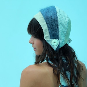 Women&#39;s aviator style cap SEWING PATTERN with optional frill and button trim