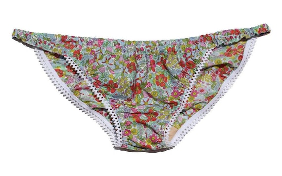 Ladies Liberty Print Cotton KNICKERS With Pretty Elastic Trim Australian  Size 10 