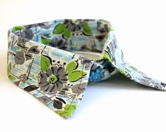 detachable fabric COLLAR made from vintage feed sack fabric