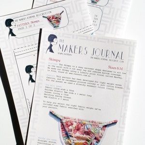 cute cut away skimpy knicker lingerie SEWING PATTERN with narrow elastic waist image 4