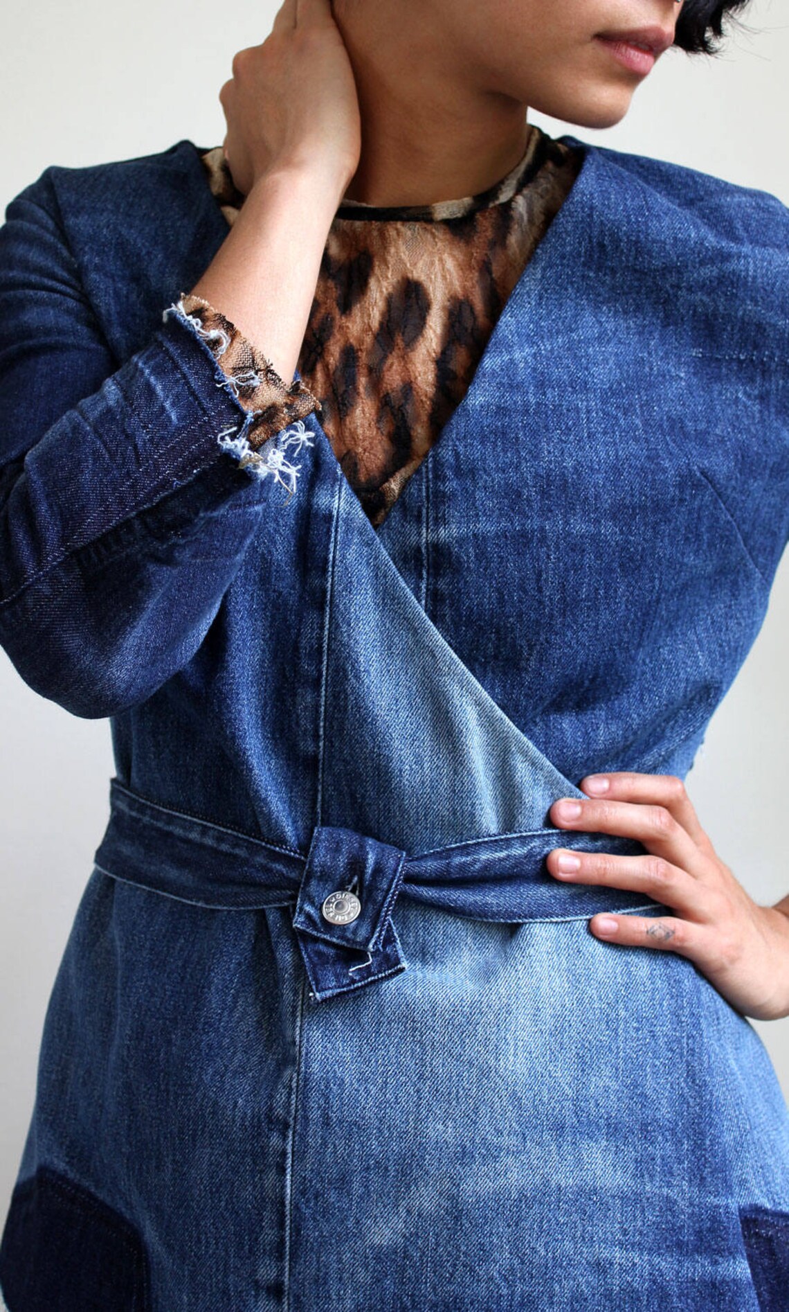 Classic Wrap Shirt SEWING PATTERN With Narrow Waist Ties and Three ...