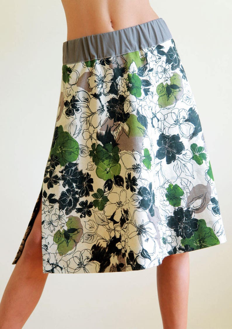 Knee Length Aline Skirt SEWING PATTERN With Pullon Elastic Etsy UK