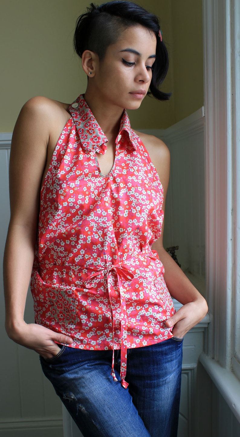 Halter neck wrap around top SEWING PATTERN with narrow waist Etsy