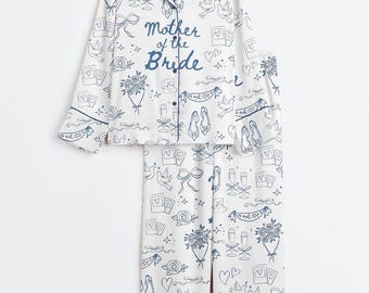 Mother of the Bride Pajamas – Wedding Morning PJs – Bridal Party Gift Set for Getting Ready