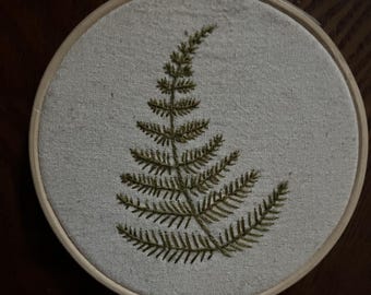 Helecho - Bastidor de bordado decorativo de 4 pulgadas