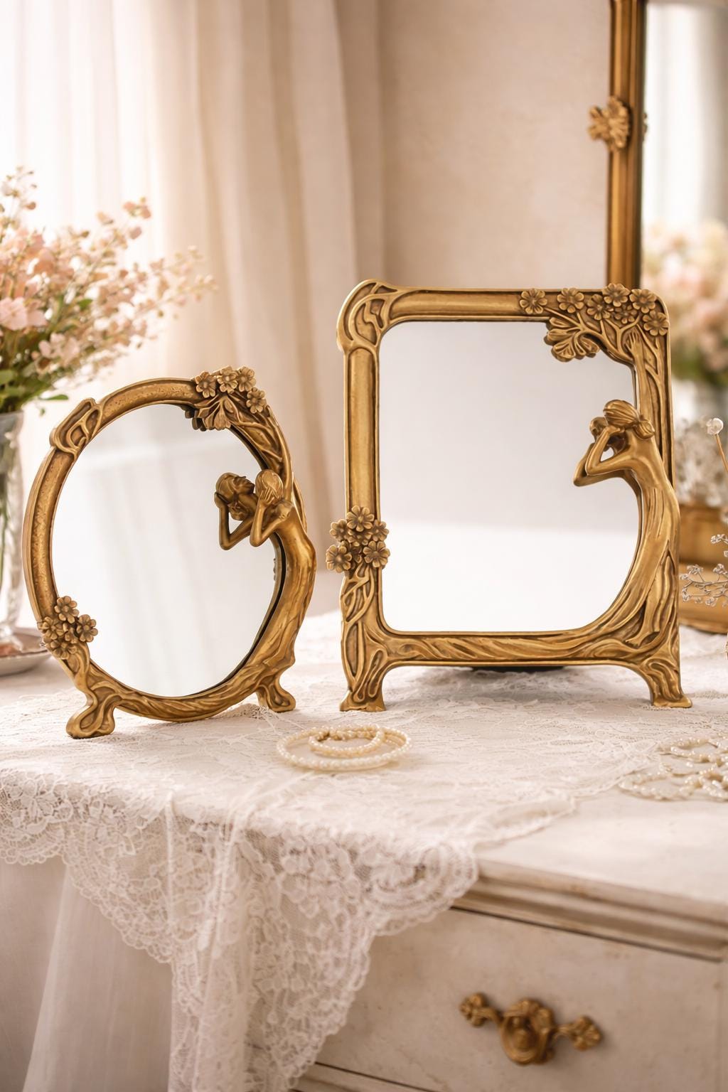 Antique Gold Dresser Mirrors - Etsy