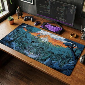 Legend of Zelda Retro Forest Skrivbordsmatta, Hyrule Castle Gaming Musmatta