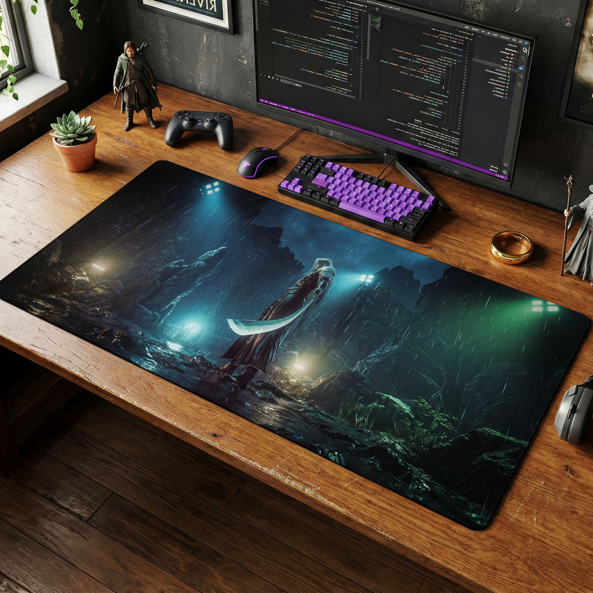 トリニティセブン　マウスパッド　ソフマップ全巻特典 Sephiroth Final Fantasy VII Desk Mat, Dark Mako Gaming Mouse Pad