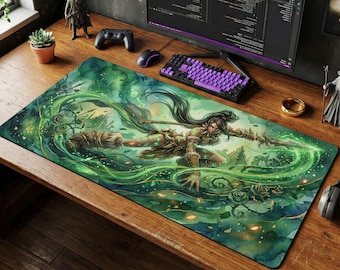 Nidalee Maus Unterlage | LoL Schreibtischmatte, League of Legends Dschungel Geschenk