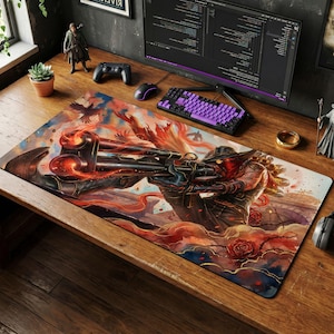 Podkładka pod mysz Jhin Dusk | Podkładka na biurko LoL, prezent dla graczy League of Legends