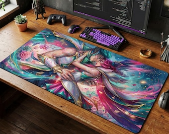 Xayah Rakan Stern Maus Pad | LoL Schreibtischunterlage, League of Legends Duo Geschenk